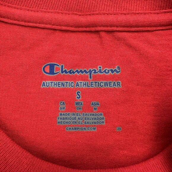 Champion Drury Panthers Shirt Mens Small S Red Black Short Sleeve NWT - Picture 9 of 12